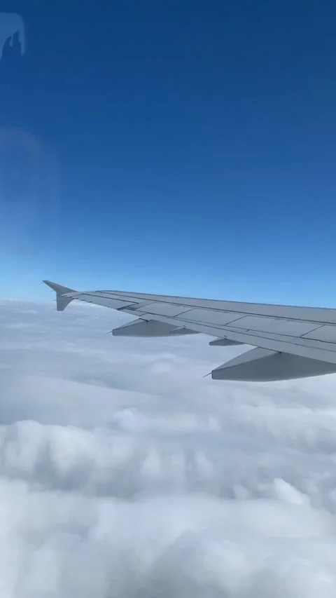 Blue sky and white cloud view from air  plane Stock Footage 130533476