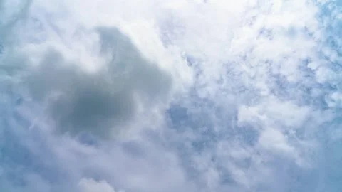Blue sky and white cloud motion background, Time-lapse Stock Footage 240392627