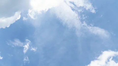 Blue sky and white cloud motion background, Time-lapse Stock Footage 240392642