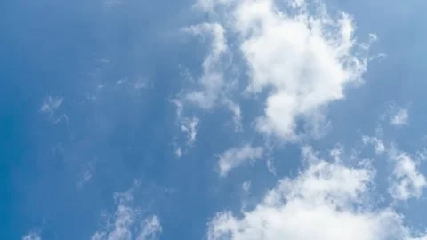 Blue sky and white cloud motion background, Time-lapse Stock Footage 240392728