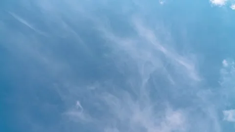 Blue sky and white cloud motion background, Time-lapse Stock Footage 240393682