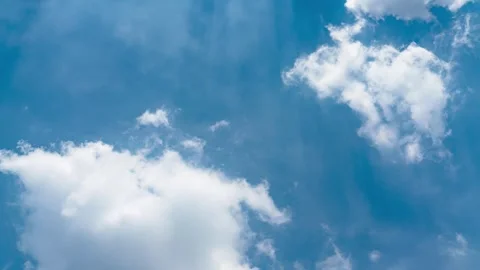 Blue sky and white cloud motion background, Time-lapse Stock Footage 240393807