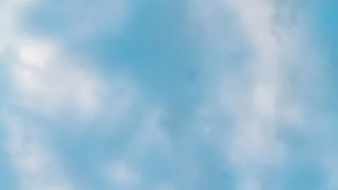 Blue sky and white cloud motion background at evening, Time-lapse Stock Footage 240393854