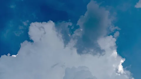 Blue sky and white cloud motion background, Time-lapse Stock Footage 240393861