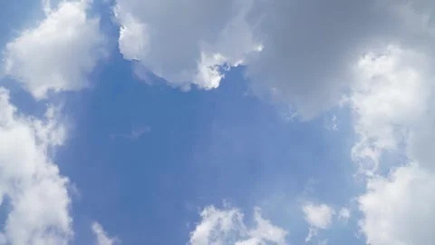Blue sky and white cloud motion background, Time-lapse Stock Footage 240393888