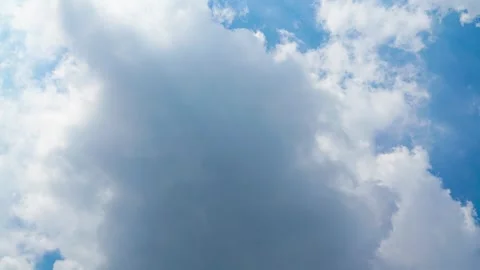 Blue sky and white cloud motion background, Time-lapse Stock Footage 240393924