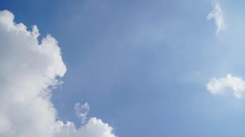 Blue sky and white cloud motion background, Time-lapse Stock Footage 240393930