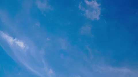Blue sky and white cloud motion background, Time-lapse Stock Footage 240393933