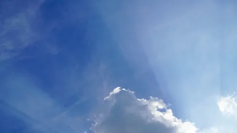 Blue sky and white cloud motion background, Time-lapse Stock Footage 240402068