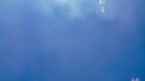 Blue sky and white cloud motion background, Time-lapse Stock Footage 240402152