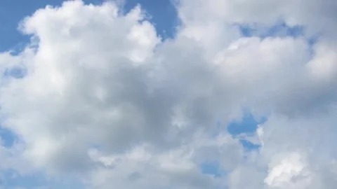 Blue sky and white cloud movement time-lapse photography Stock Footage 281843635