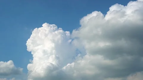 Blue sky and white cloud movement time-lapse photography Stock Footage 281843670
