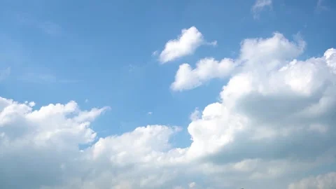 Blue sky and white cloud movement time-lapse photography Stock Footage 281843673