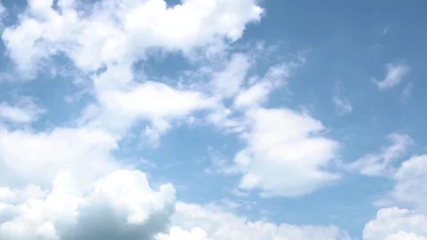 Blue sky and white cloud movement time-lapse photography Stock Footage 281843688