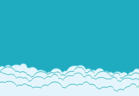 Blue Sky and White Cloud illustration Sky Scape EPS Vector Stock Illustration