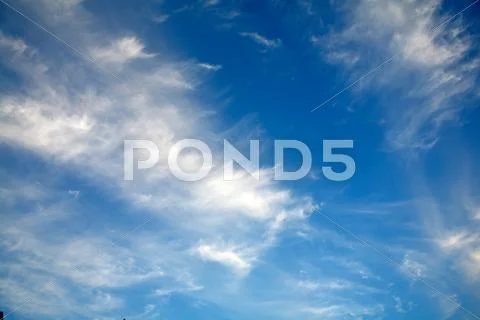Blue sky and white cloud Stock Photos