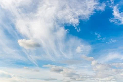 Blue sky and white cloud Stock Photos