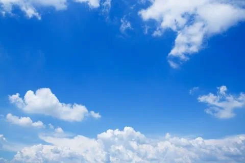 Blue sky and white cloud Stock Photos