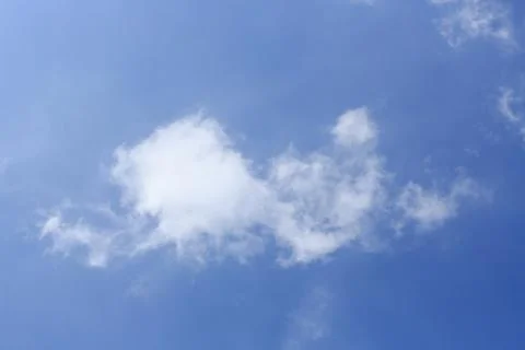 Blue sky and white cloud closeup Foto stock