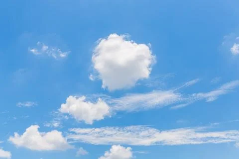 Blue sky and white cloud Stock Photos
