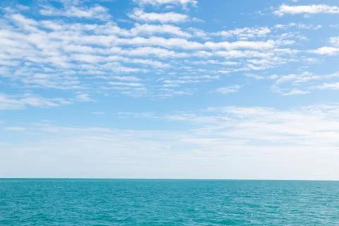 Blue sky and White cloud  on sea Foto stock