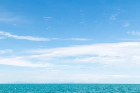 Blue sky and White cloud  on sea Foto stock