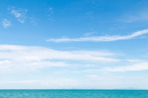 Blue sky and White cloud  on sea Foto stock