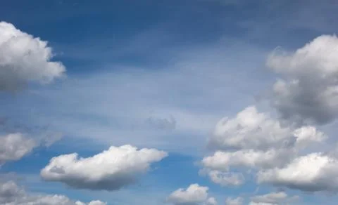 Blue sky and white cloud Stock Photos