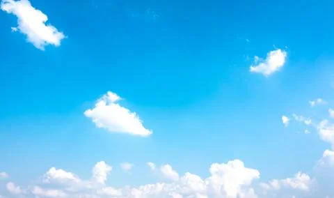 Blue sky and white cloud on summer Stock Photos