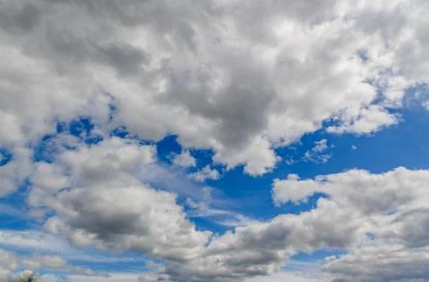 Blue sky and White cloud nature background. 1 스톡 사진