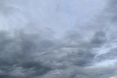 Blue sky and white cloud background, cloudy in rainny season Foto stock