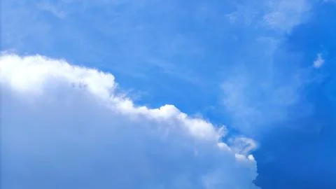 Blue Sky and White Cloud Formation Background Photos