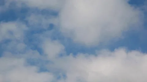 Blue sky and white clouds time lapse Stock Footage 47600708