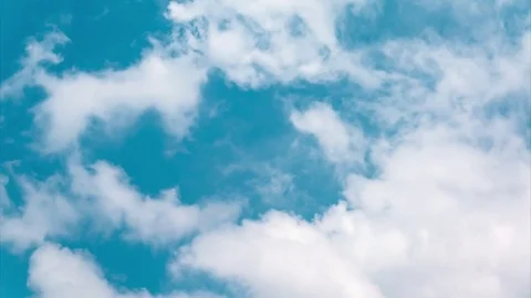 Blue sky and white clouds - Timelapse Stock Footage 76240405