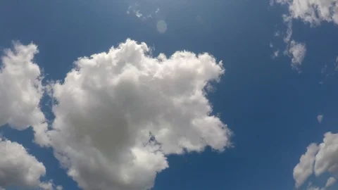 Blue sky and white clouds Stock Footage 126055605