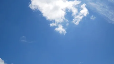 Blue sky and white clouds, in summer Stock Footage 126776380