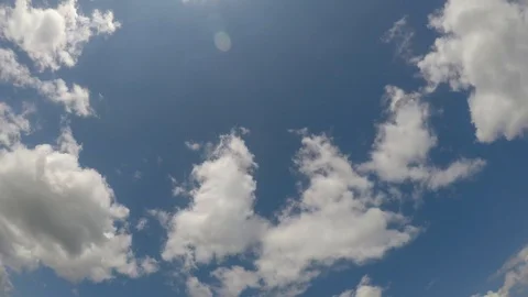 Blue sky and white clouds Stock Footage 128254535