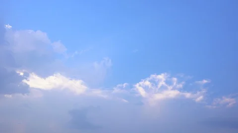 Blue sky and white clouds on summer season Stock-Footage 129579918