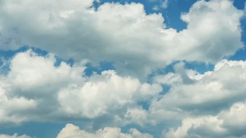Blue sky and white clouds timelapse 4K (3) Stock Footage 131535504