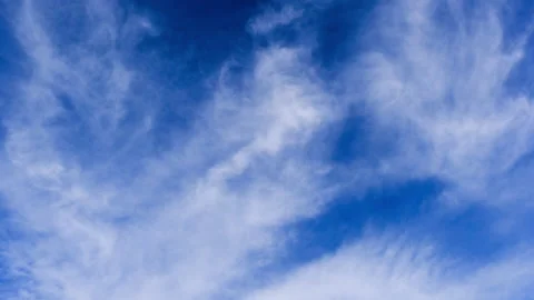 Blue sky and white clouds 4k resolution time lapse. Building motions clouds Stock Footage 154762545