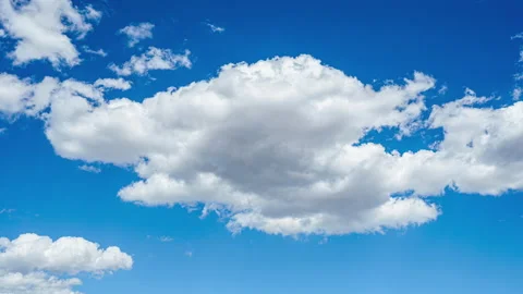 Blue sky and white clouds moving. time lapse. Video stock 156291563