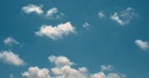 Blue sky and white clouds - time lapse Stock Footage 195095768