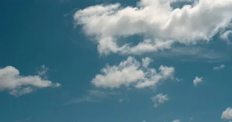Blue sky and white clouds - time lapse Stock Footage 195095800