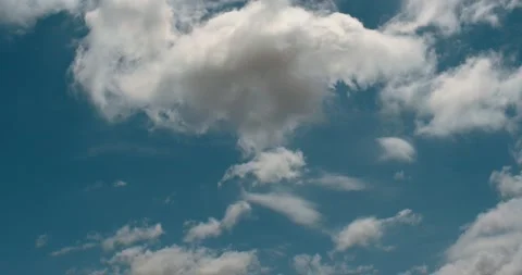 Blue sky and white clouds - time lapse Stock Footage 195095853