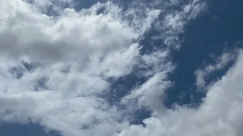 Blue sky and white clouds, time-lapse Stock Footage 220171031