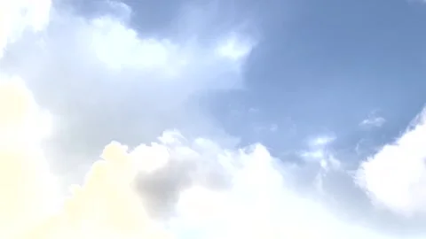 Blue Sky And White Clouds Up View From Ground, 4K Stock Footage 246819112