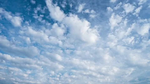 Blue sky and white clouds, time-lapse stock footage video 4k Stock Footage 272739312