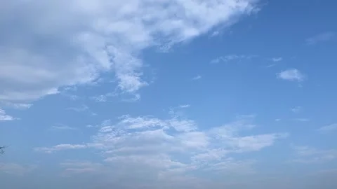 Blue Sky and White Clouds Time Lapse 4K | Beautiful Natural Weather Scene 스톡 동영상 318553903