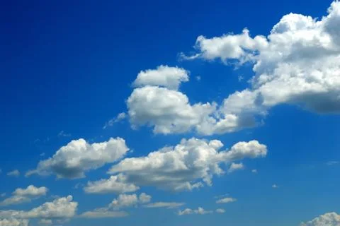 Blue sky and white clouds Stock Photos
