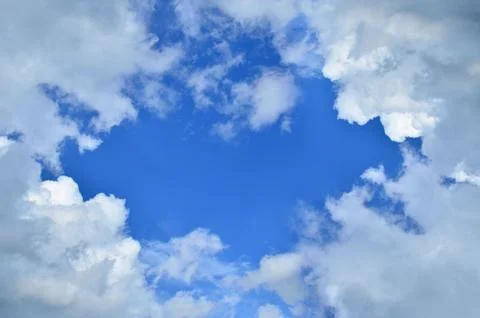 Blue Sky and White Clouds - as a Background Stock Photos